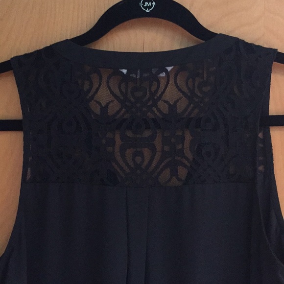 BB Dakota black shift dress with lace yoke, M - Picture 2 of 8